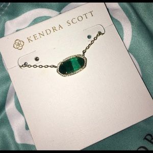 Emerald Green Kendra Scott Elisa Necklace